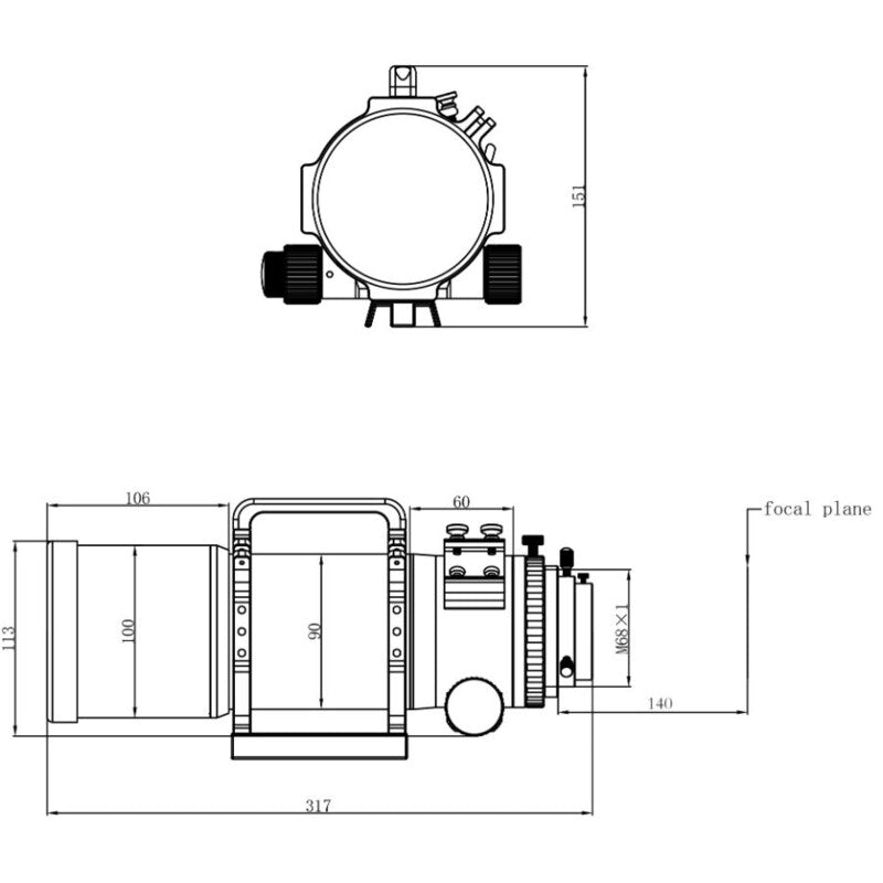 Omegon Rifrattore Apocromatico Pro APO AP 72/400 Quintupletto OTA telescopio
