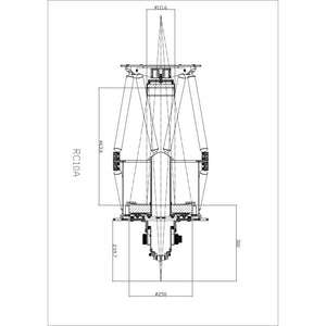 Omegon Set di specchi Ritchey-Chrétien da 10'' F/8 specchio primario