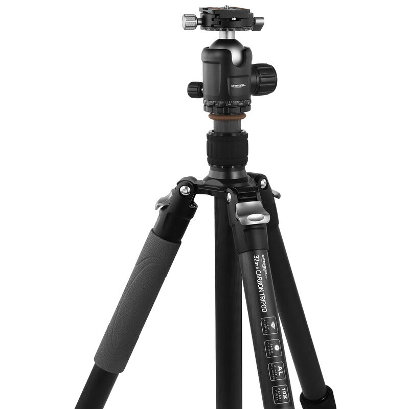 Omegon Treppiede Pro 32mm in fibra di carbonio con testa a sfera di carbonio