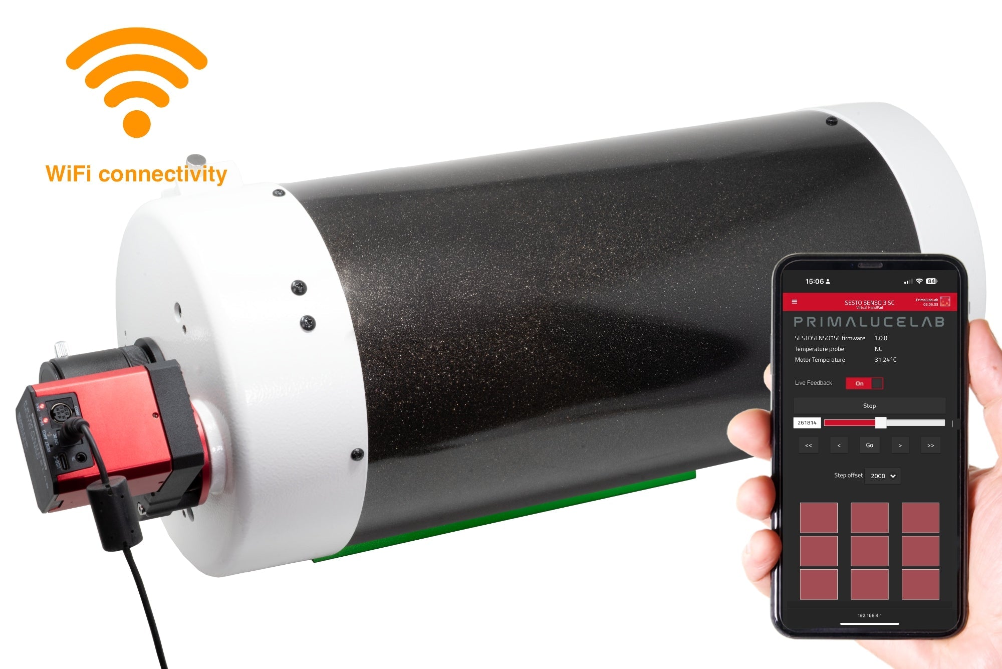 PrimaLuceLab sesto senso 3 sc motore di messa a fuoco robotico per telescopi schmidt cassegrain edgehd e rasa