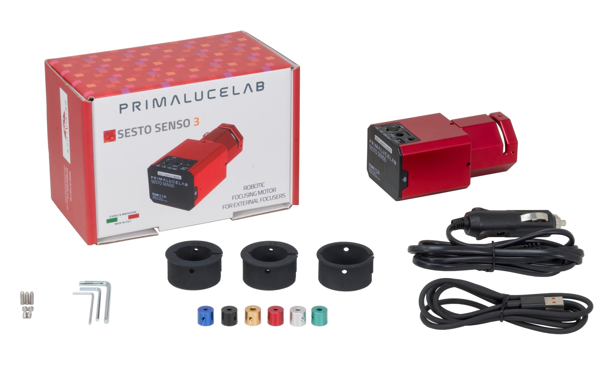 PrimaLuceLab sesto senso 3 motore di messa a fuoco robotico USB c Wi‑Fi per focheggiatori crayford e a cremagliera