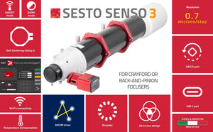 PrimaLuceLab sesto senso 3 motore di messa a fuoco robotico USB c Wi‑Fi per focheggiatori crayford e a cremagliera