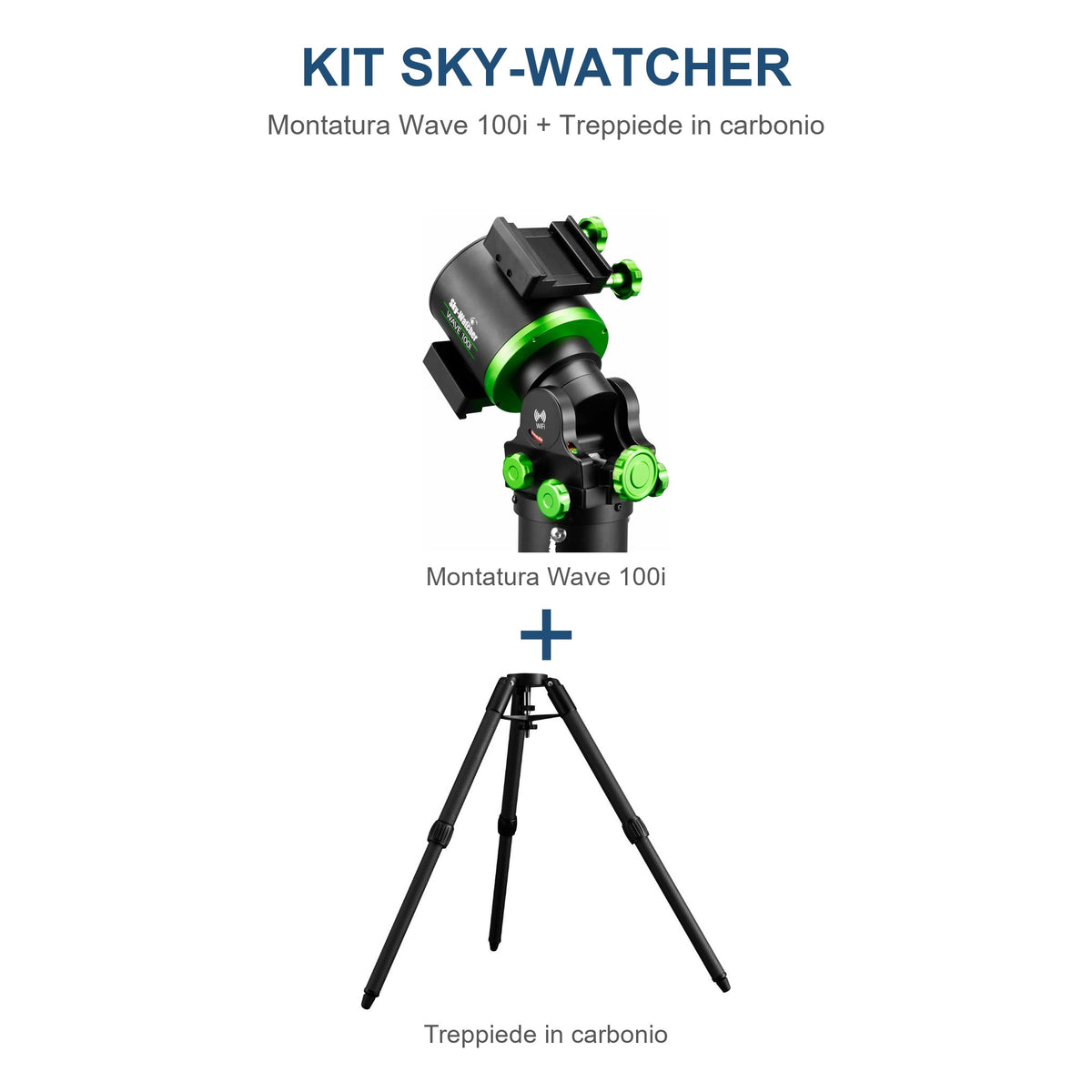 Sky-Watcher Wave 100i Montatura Armonica EQ-AZ + Treppiede in Carbonio