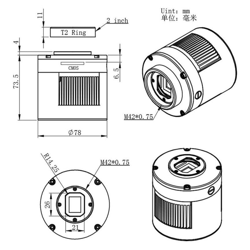 [Usato] ZWO ASI183MM Pro – Fotocamera Astronomica Monocromatica Raffreddata 20 MP – foto 7