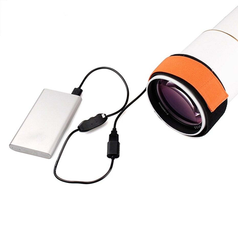 Nehmen Sie den TK-USBDH1 Tauschutzheizer (USB 5V, Länge 25cm) für Objektive mit einem maximalen Durchmesser von 80mm.