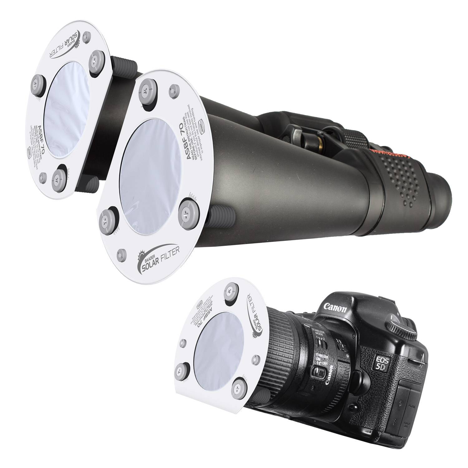 ASBF: AstroSolar Binocular Filtro OD 5.0 (50mm - 100mm) Filtro Solare (Luce Bianca)