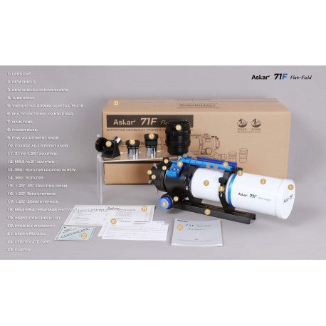 Askar 71f rifrattore apocromatico quadrupletto 71mm f/6,9 campo piatto