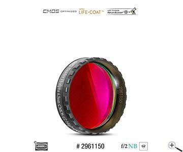 Filtro Baader H-alfa de alta velocidad de 6,5 nm y 1,25 pulgadas (optimizado para CMOS)