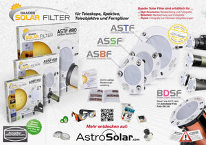 ASBF: AstroSolar Binocular Filtro OD 5.0 (50mm - 100mm) Filtro Solare (Luce Bianca)