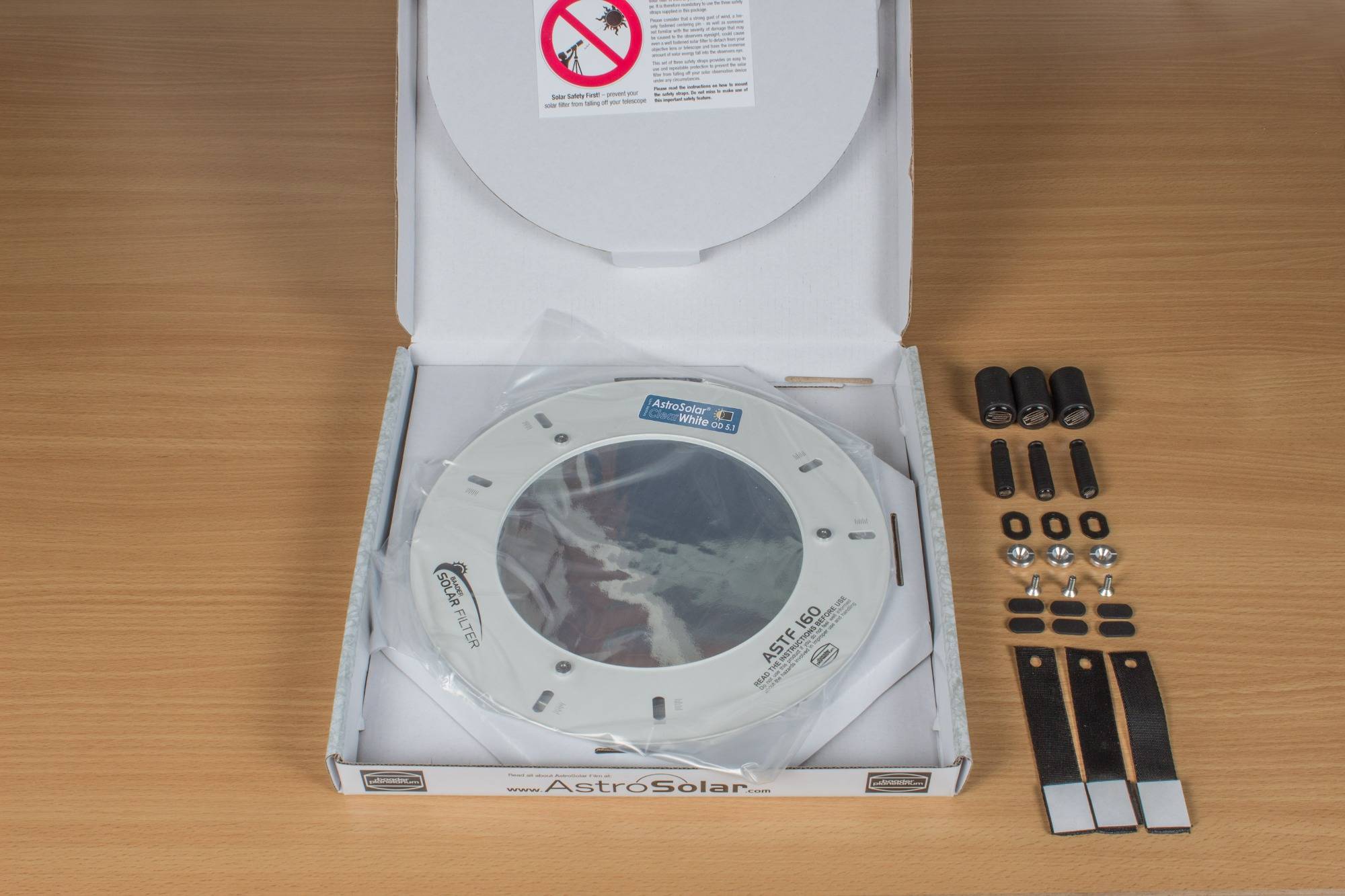 ASTF: AstroSolar® Telescope Filtro OD 5.1 ClearWhite (80mm - 280mm) Filtro Solare (Luce Bianca)