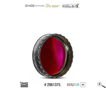 Filtro Baader H-alfa de ultraalta velocidad de 3,5 nm y 1,25 pulgadas (optimizado para CMOS)