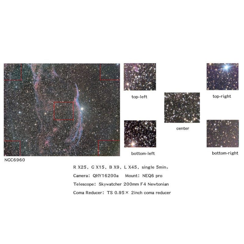 Correttore di coma 0,95x da 2" per correggere il campo e ottimizzare le immagini in astrofotografia