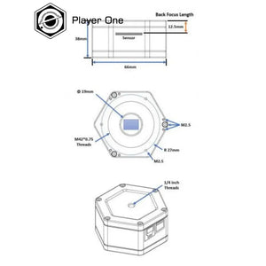 Player One Mars C-II USB 3.0 a colori IMX662 per riprese astronomiche e imaging avanzato