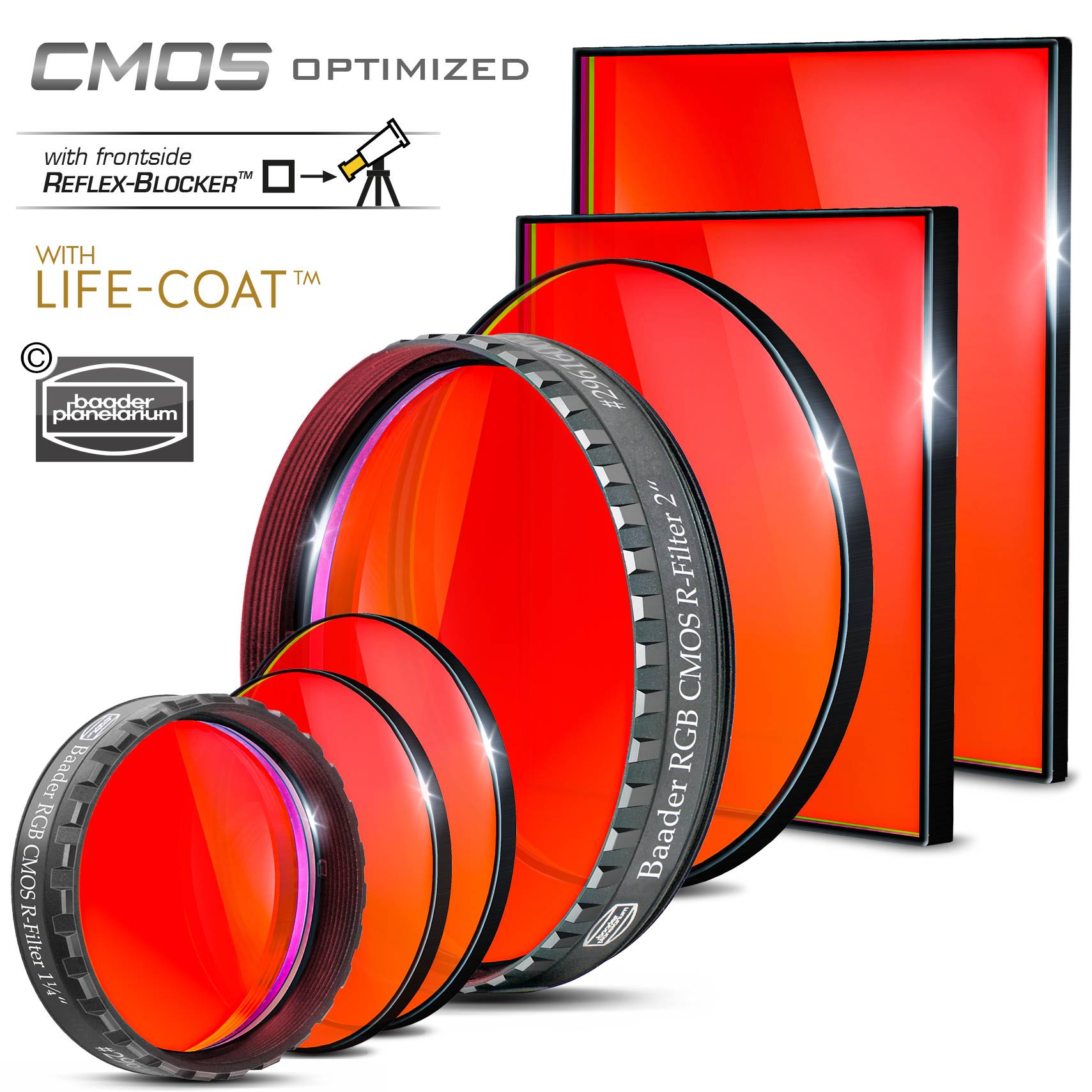 Baader RGB R Filtro CMOS-ottimizzato Filtro L-RGB / CMOS