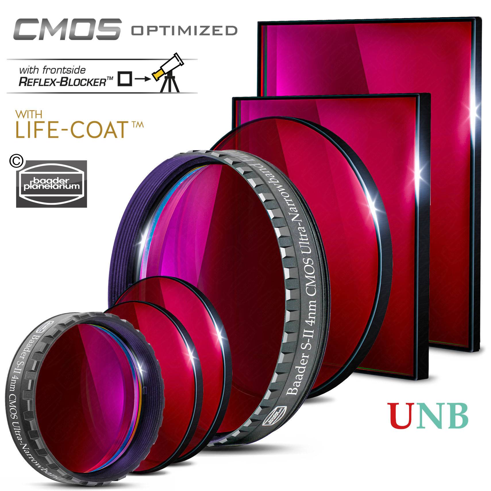 Baader S-II Ultra-Banda Stretta-Filtri (4nm) CMOS-ottimizzato Filtro a Banda Stretta (Nebulare)