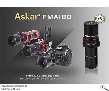 Askar fma180 180 mm f/4,5 apo obiettivo fotografico telescopio da viaggio rifrattore aprocromatico