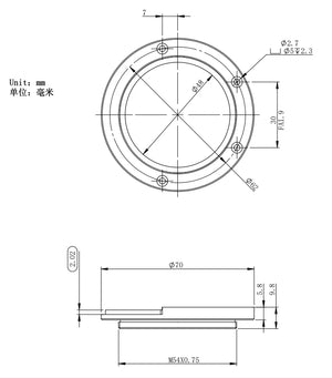 ZWO fd adapter M54 adattatore filettato M54 di precisione per astrofotografia per collegare accessori fotografici o astronomici