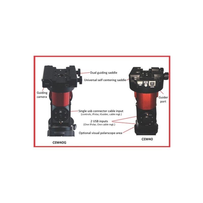 iOptron montatura CEM40 GoTo con LiteRoc per supporto stabile e inseguimento del setup astronomico