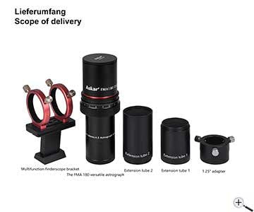 Askar fma180 180 mm f/4,5 apo obiettivo fotografico telescopio da viaggio rifrattore aprocromatico