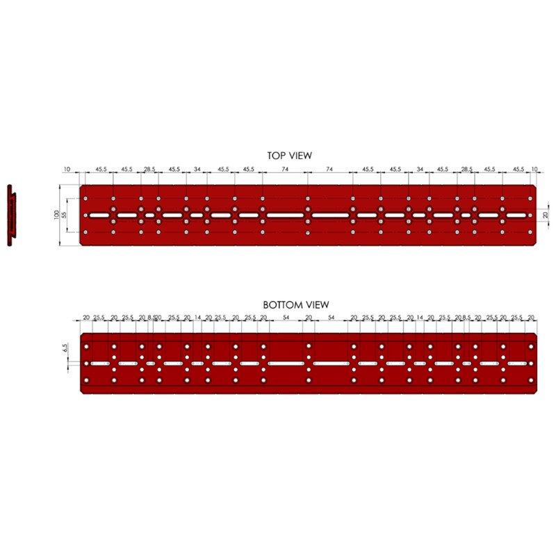 PrimaLuceLab prismenschiene plus losmandy style 750 mm per connessioni e supporto del setup astronomico