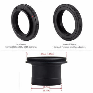 Take TK ASAD4 compatibile con adattatore da 1,25 pollici a T2 con anello per canon eos ef ef s per collegare accessori fotografici o astronomici