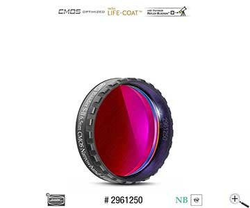 Filtro de banda estrecha Baader S-II de 1,25 pulgadas y 6,5 nm (optimizado para CMOS)