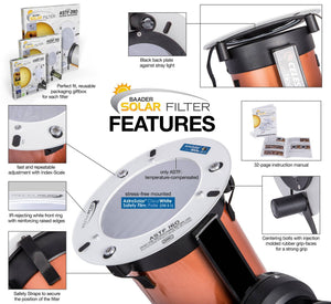 ASTF: AstroSolar® Telescope Filtro OD 5.1 ClearWhite (80mm - 280mm) Filtro Solare (Luce Bianca)