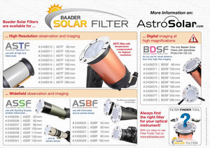 ASSF: AstroSolar Spotting Scope Filtro OD 5.0 (50mm - 150mm) Filtro Solare (Luce Bianca)