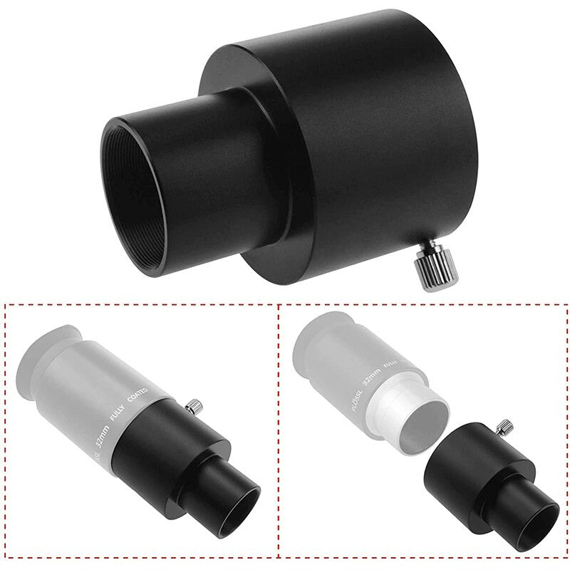 Take TK ASAD1 adattatore per telescopi da 1,25 pollici 31,8 mm a 0 965 pol 24,5 mm per collegare accessori fotografici o astronomici