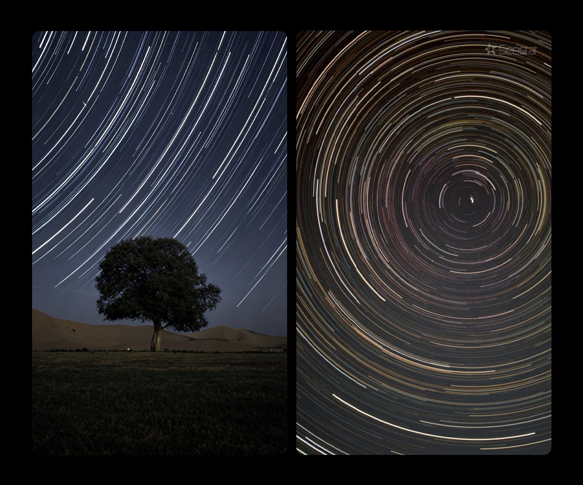 ZWO Seestar S50 Pro: scie stellari star trail realizzate in automatico