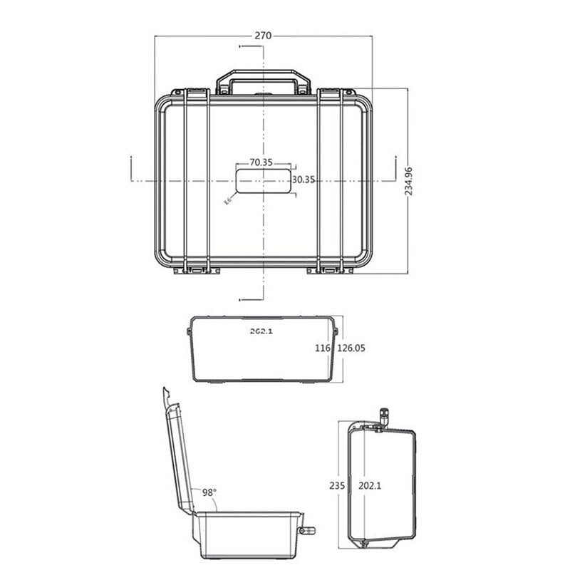 Take valigetta protettiva antiurto 280x240x130 mm per attrezzi, strumenti e accessori