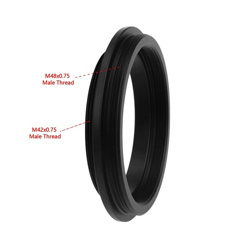 Ringadapter von M48x0,75 Außengewinde auf M42x0,75 Außengewinde