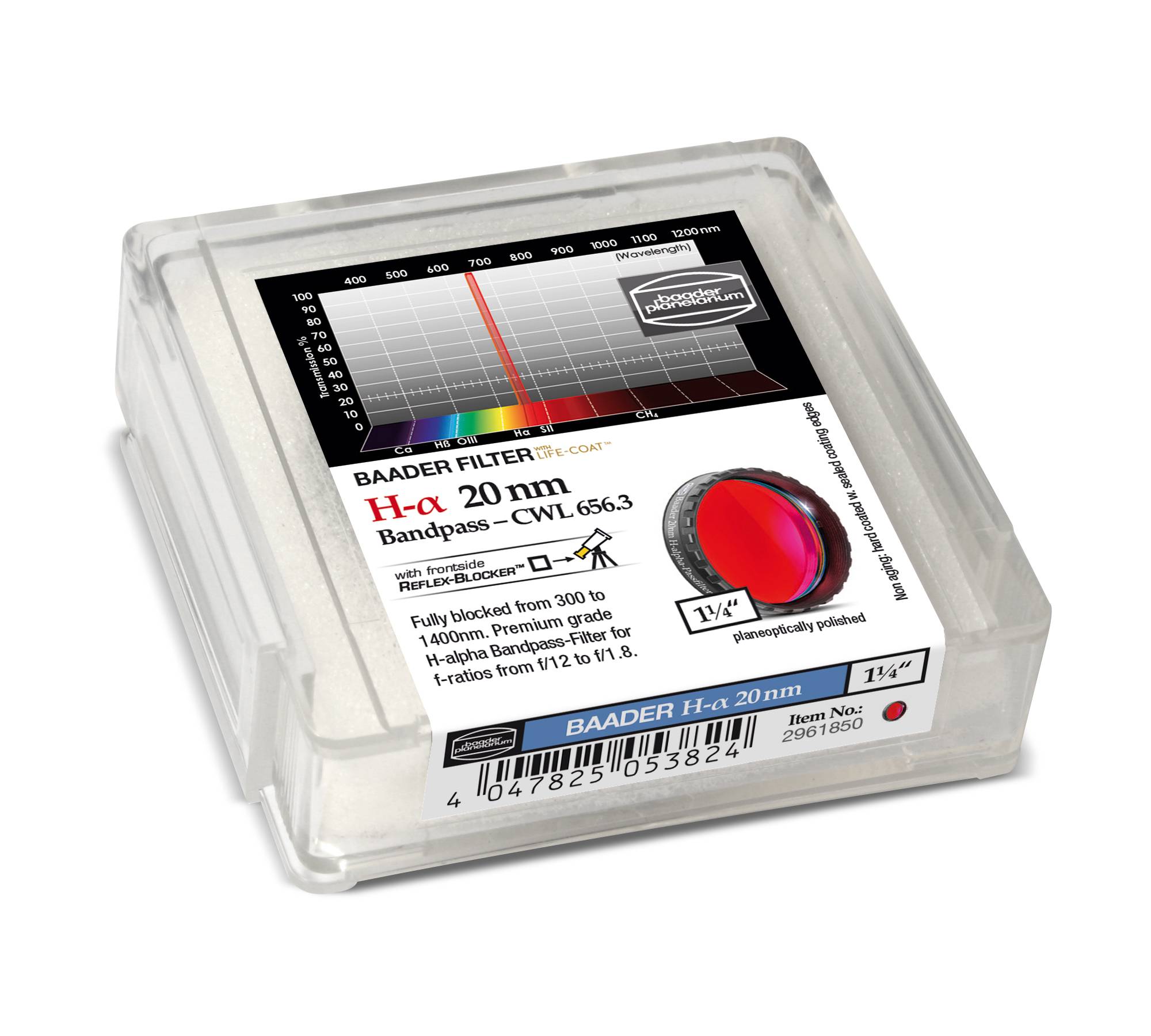 H-alpha Bandpass Filtro (20 nm) Filtro Visuale e Fotografico