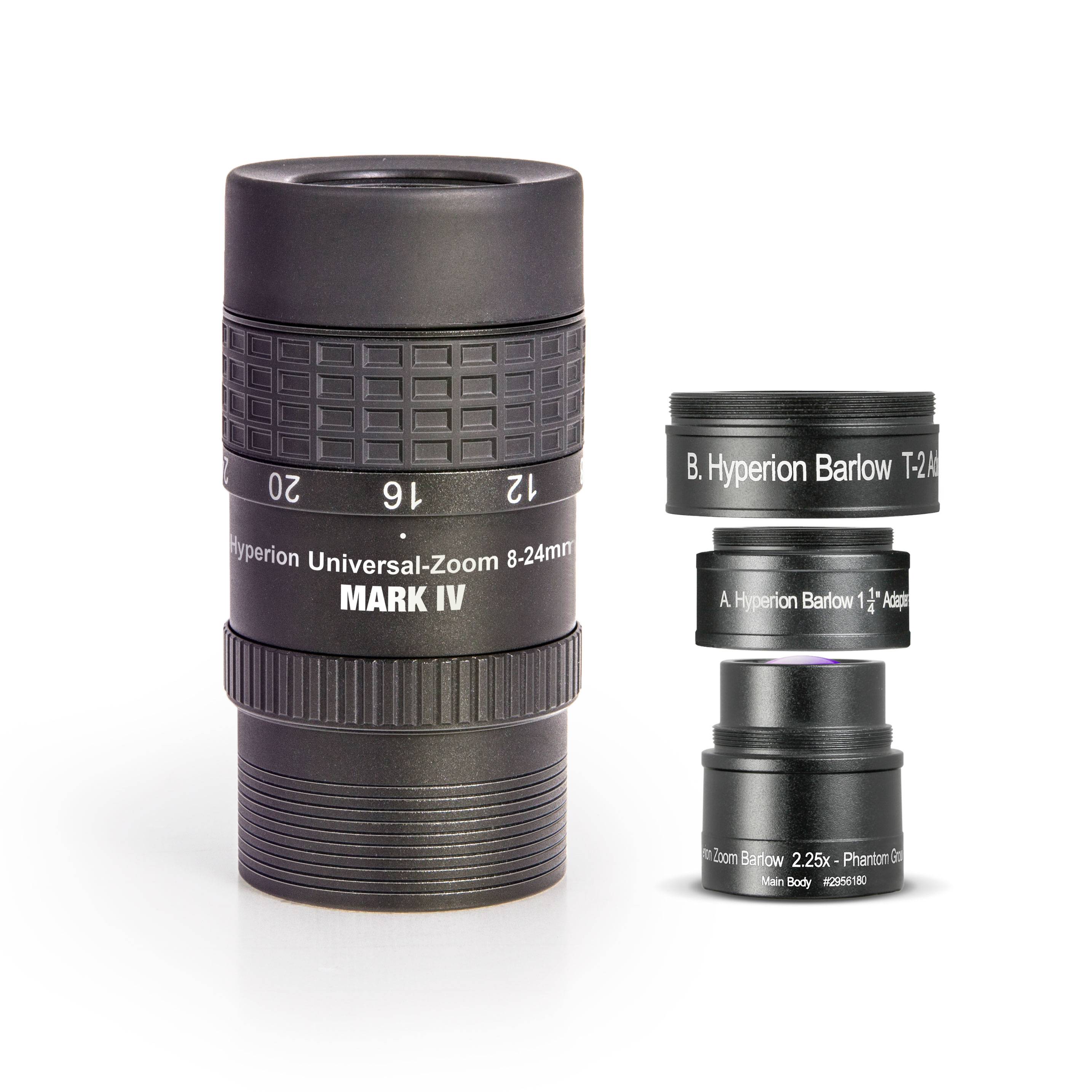 Hyperion® Universal Zoom Mark IV Set, Oculare e 2.25x Barlow Accessorio Ottico