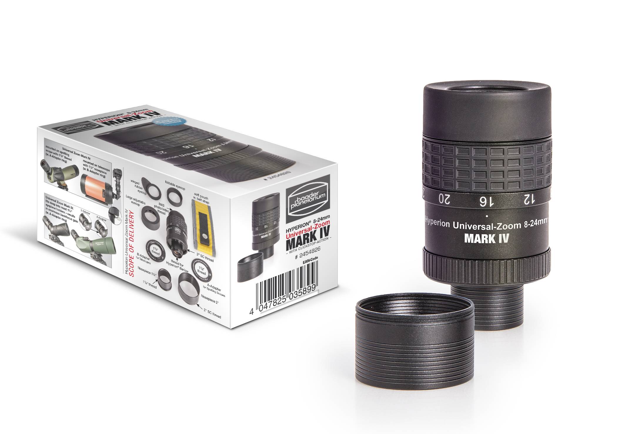 Hyperion® Universal Zoom Mark IV, 8-24mm eyepiece (1¼" / 2") Accessorio Ottico