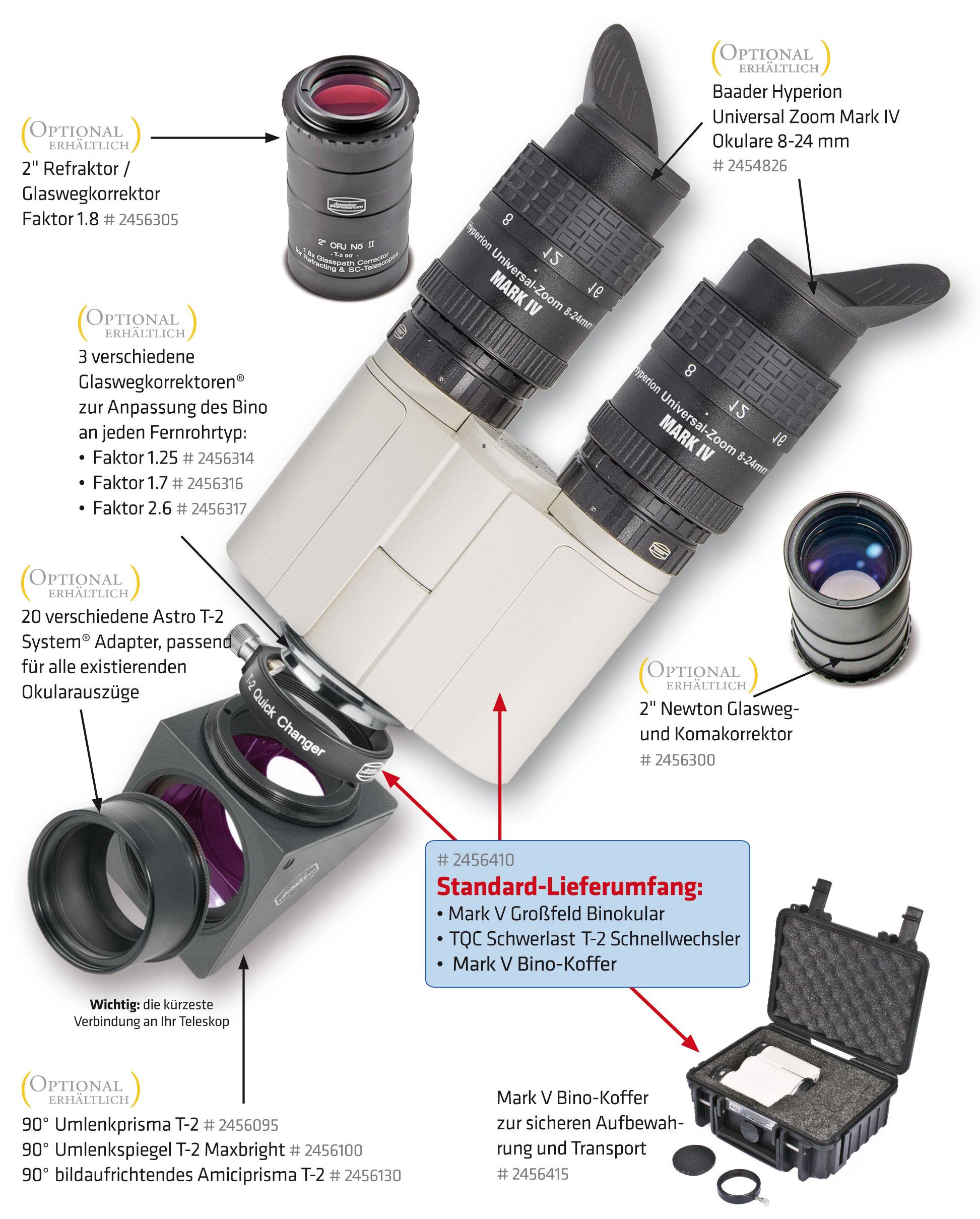 Mark V Großfeld (Giant)-Binocular con Storage Case Accessorio Ottico