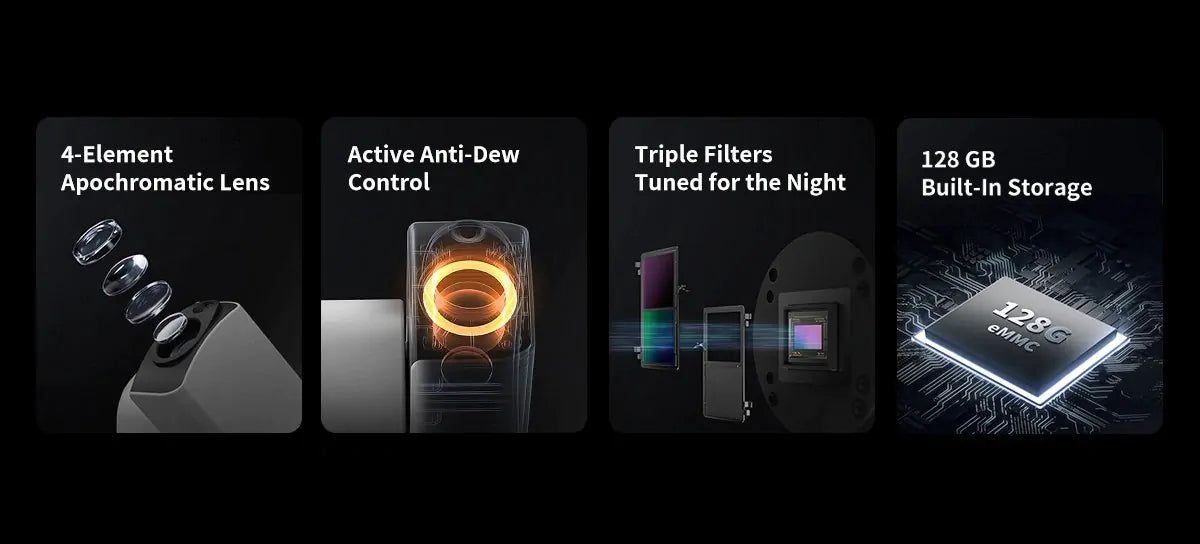 ZWO Seestar S30 Pro telescopio smart automatico per astrofotografia con controllo da app e doppia ottica