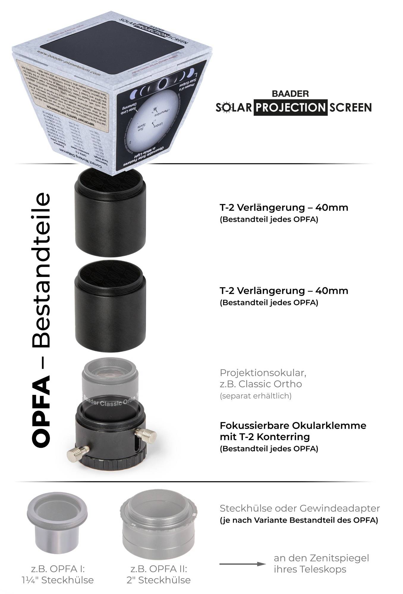 Baader Solare Projection Screen (BSPS) Filtro Solare (Luce Bianca)