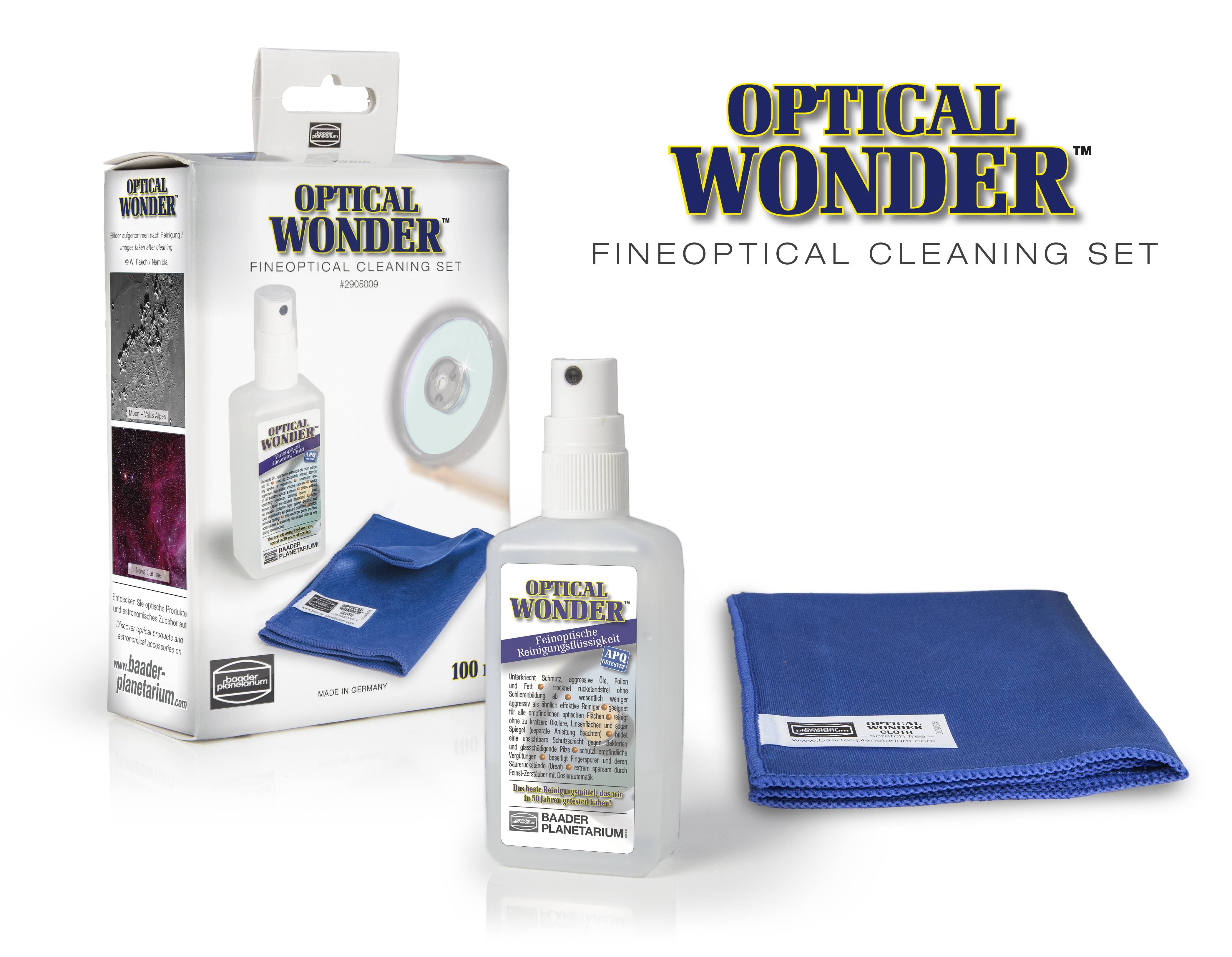 Optical Wonder™ Set (Cleaning Fluid e Cloth) Accessorio Ottico