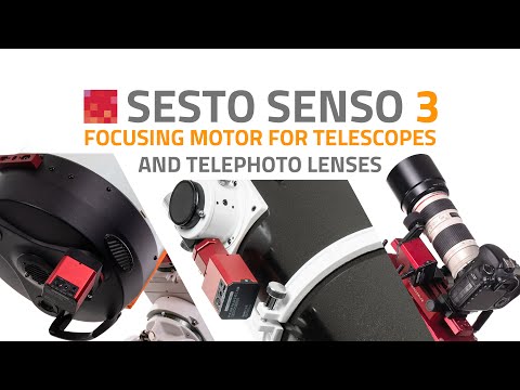 Motore di messa a fuoco robotico PrimaLuceLab SESTO SENSO 3 LS per obiettivi fotografici Canon, Nikon e altri, con connessione USB-C e Wi-Fi