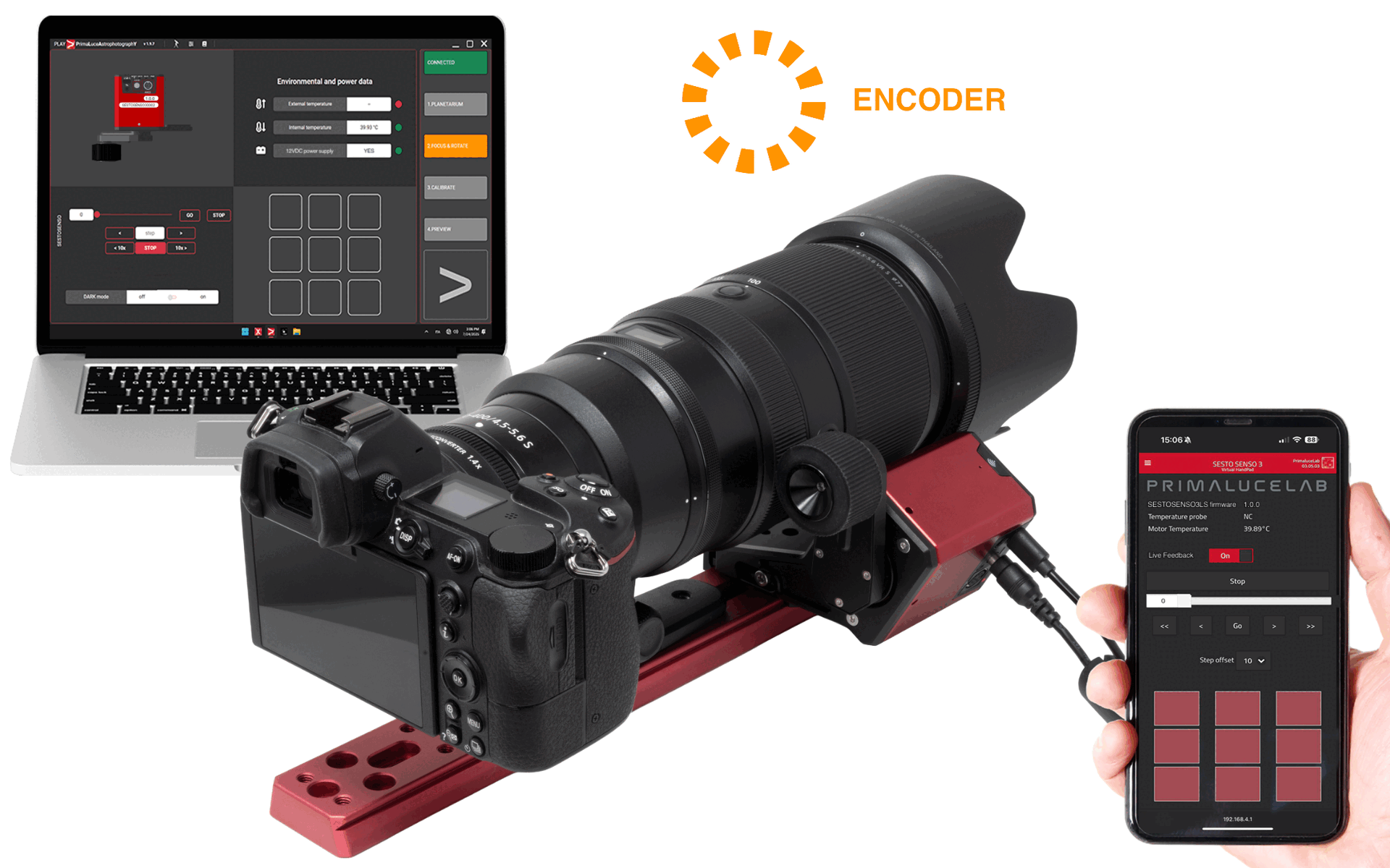 PrimaLuceLab sesto senso 3 ls motore di messa a fuoco robotico per obiettivi fotografici canon nikon e altri