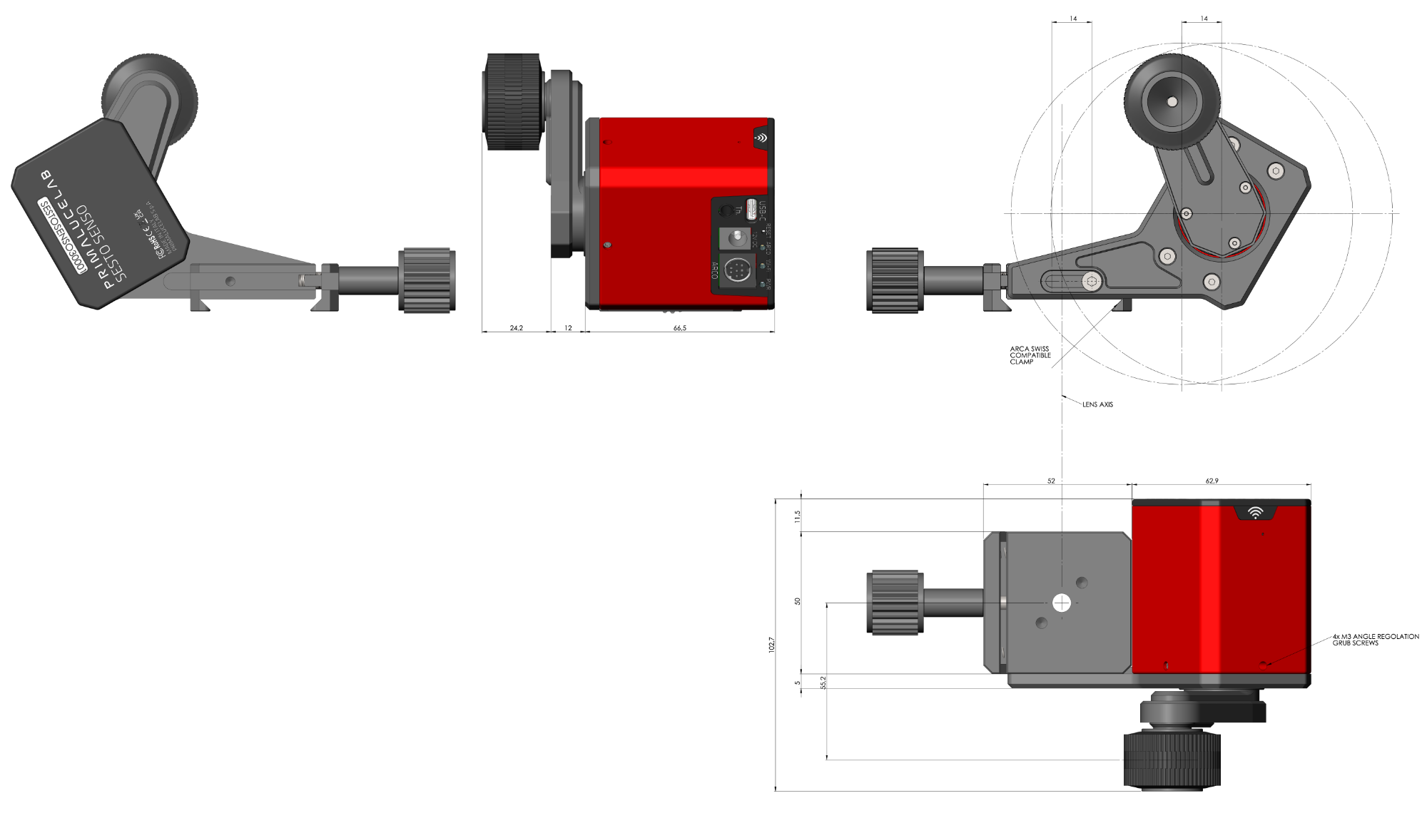 PrimaLuceLab sesto senso 3 ls motore di messa a fuoco robotico per obiettivi fotografici canon nikon e altri
