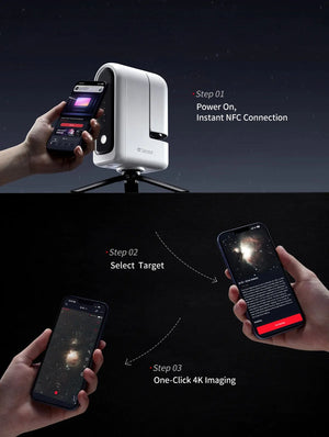 ZWO Seestar S30 Pro telescopio smart automatico per astrofotografia con controllo da app e doppia ottica