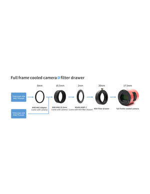 ZWO fd M54 ii adattatore filettato M54 di precisione per astrofotografia per collegare accessori fotografici o astronomici