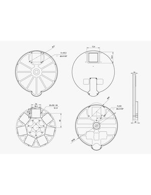 ZWO EFW 7x50 ruota porta filtri quadrato