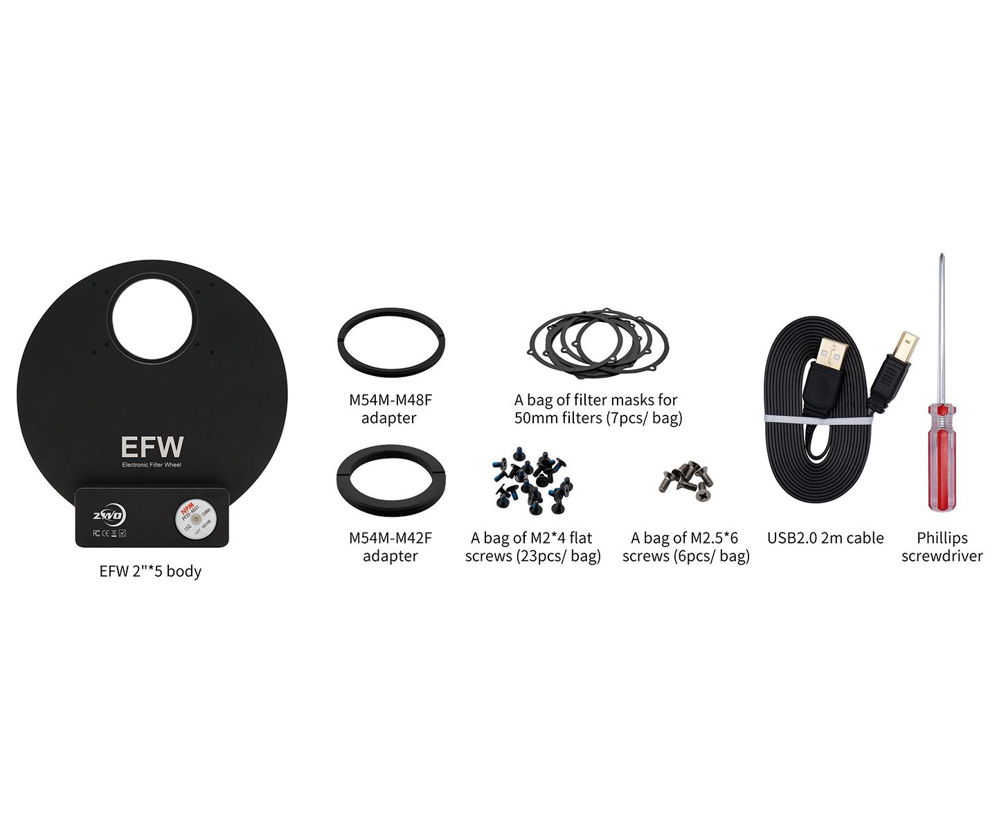 ZWO EFW 5x2" ruota portafiltri motorizzata per filtri montati